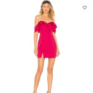 Revolve About Us Anette Ruffle Mini Dress Pink